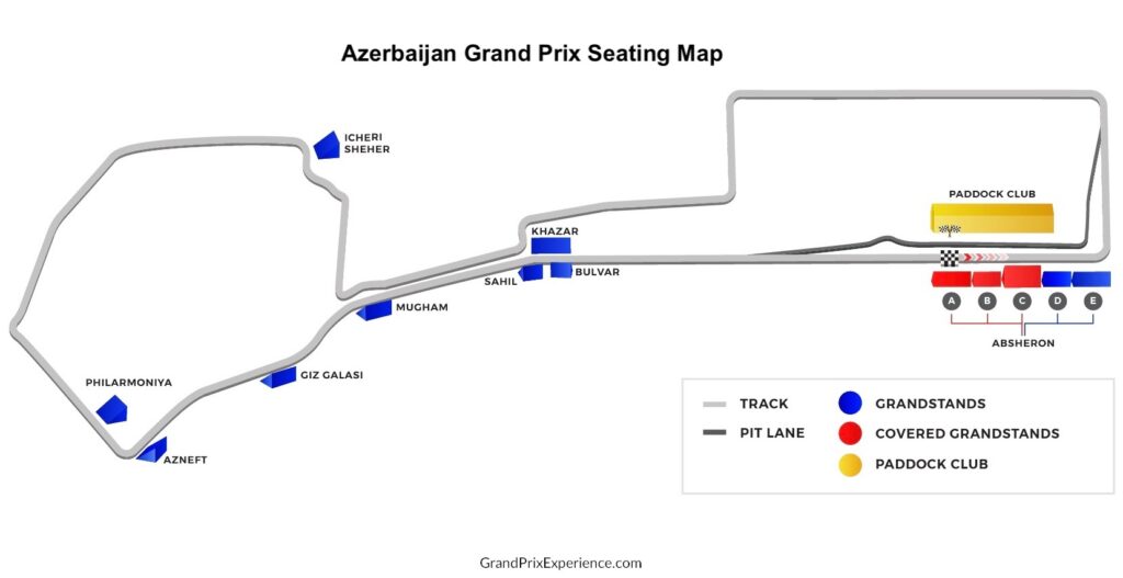 Azerbaijan Grand Prix, Seating chart, Formula 1, Baku