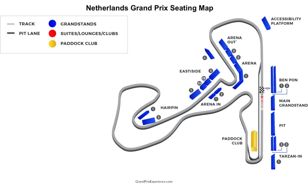 Dutch Grand Prix, Netherlands, Formula 1, Seating chart, tickets, packages